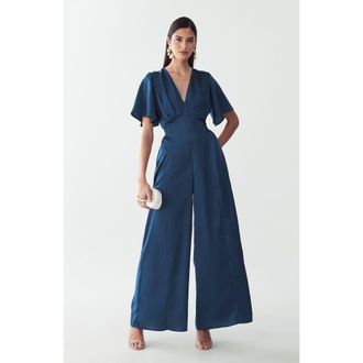 Willa Fabian Jumpsuit in Navy Blue at Nordstrom, Size 10
