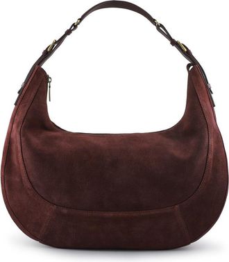 Jones Bootmaker Womens Ysabelle Leather Slouch Bag - Burgundy - One Size