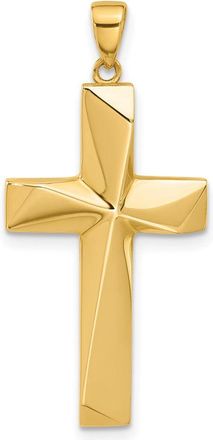 Diamond2Deal 14k Yellow Gold Polished Cross Pendant