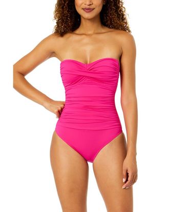 Anne Cole Twist Front Strapless One-Piece