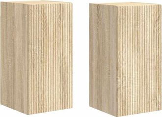 vidaXL Mueble De Tv Montado En La Pared 2 Pcs Sonoma 30 X 31 X 60 Cm Vidaxl