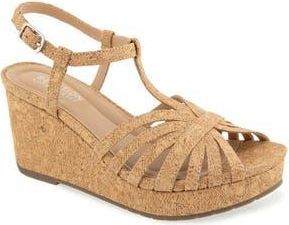 Kenneth Cole Reaction Capci Platform Wedge Sandal in Sunlight Cork at Nordstrom Rack, Size 6.5