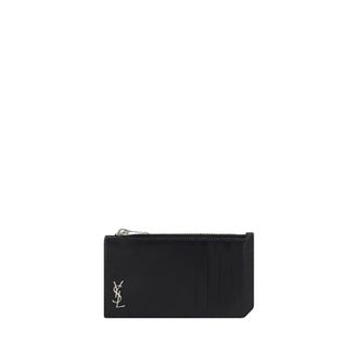 Saint Laurent Tarjetero ic&oacute;nico con logotipo YSL - Accessories - Hombre - Negro - ONE SIZE