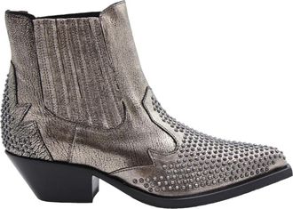 Laura Bellariva Stijlvolle Enkellaarsjes - Dames - Cowboylaarzen - Grijs - 37 EU - Schoenen