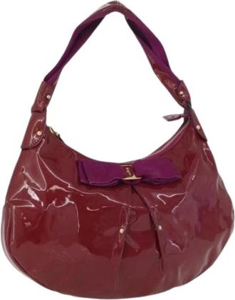 Ferragamo Pre-owned Shoulder Bags, female, Purple, Size: ONE SIZE Pre-owned Hand Bag