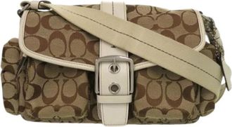 Coach Pre-owned Canvas Schoudertas - Dames - Vintage Schoudertas - Beige - ONE Size - Vintage