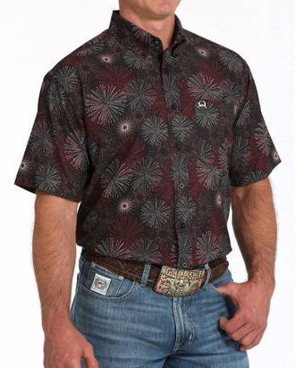 Cinch Arenaflex Show Vented Button Shirt In Black/multi