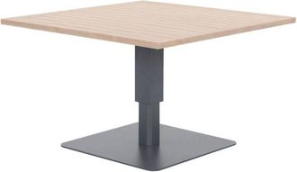 Hesperide Mesa de jardín cuadrada elevable Salimia grafito y miel 110 x 110 x 69cm de aluminio - Hespéride