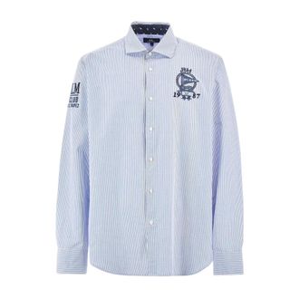 La Martina Camicia a righe in popeline - - Shirts - Uomo - Blu - L