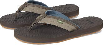 Sanuk Ziggy Plush Mens Sandals Taupe : 10 D - Medium, Leather/Rubber