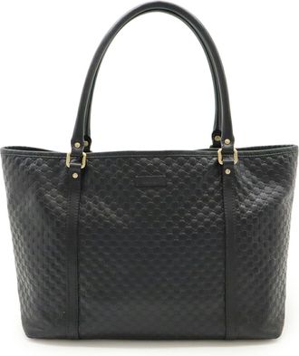Gucci Microguccissima Black Micro Gg Leather Shoulder Bag Tote Bag (Pre-Owned)