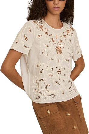 Reiss Iyla Floral Cut Out Top