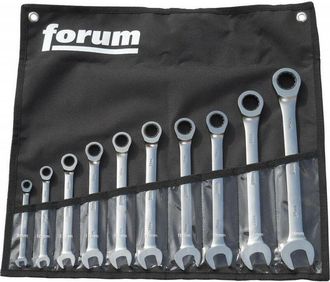 Forum 10 Pcs Ratchet Fork Key. Ley 8-24 Mm