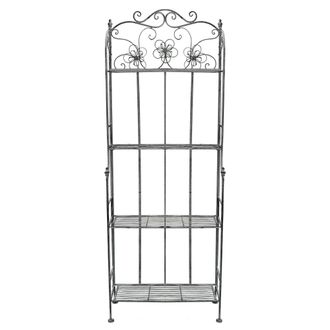 Milani Home Eleonore - Scaffale 4 Piani Stile Provenzale In Ferro Verniciato