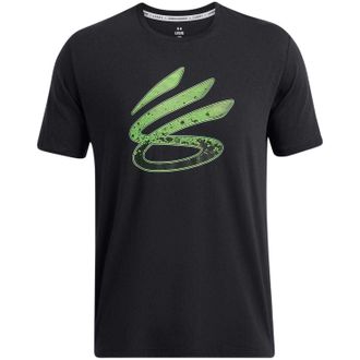 Under Armour Trend T-shirt voor heren met Stephen Curry-logo (Zwart, Groen)