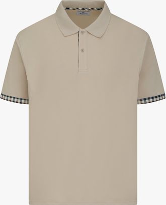 Aquascutum Mens Polo Shirt in Tan Cotton - Size X-Large