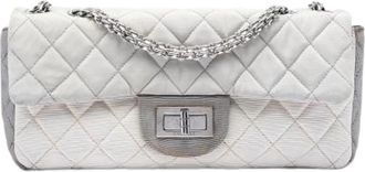 Chanel Pre-owned East West Flap Schoudertas - Dames - Vintage Schoudertas - Wit - ONE Size - Vintage