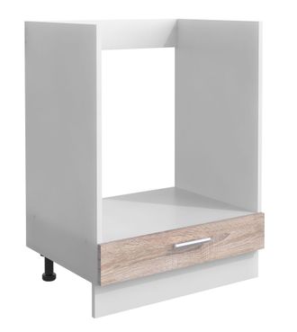 ebuy24 Armario De Horno Vcm Dimensiones Aprox. Al. 82 X An. 60 X. T. 46 Cm Mueble Pies Ajustables Armario De Horno Con Solapa De Compartimento Adicional - Es