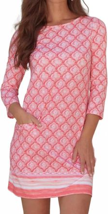 Cabana Life Three-Quarter Sleveeves Shift Dress In Amelia Island