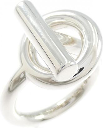 Herm&egrave;s Silver 925 Band Ring (Pre-Owned)