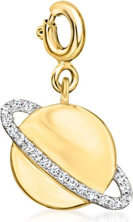 Ross-Simons Diamond Planet Charm in 18kt Gold Over Sterling