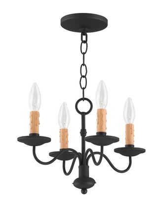 Livex Lighting Livex Heritage 4-Light Black Mini Chandelier