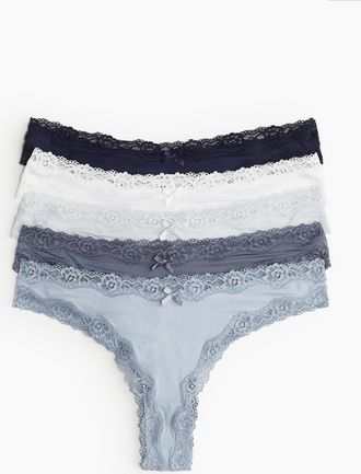 H&M 5er-Pack Brazil Slips - Blue
