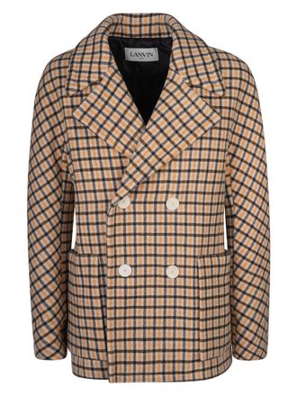 Lanvin Double-breast Check Jacket