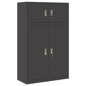 vidaXL Armario De Almacenamiento 2 Uds. Negro 90 X 40 X 145 Cm Acero Vidaxl