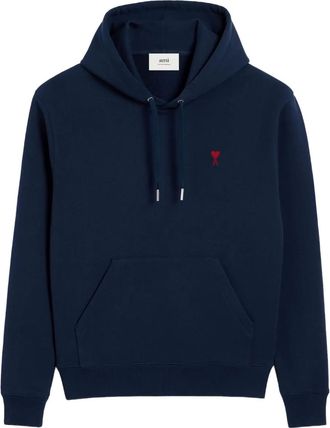 Ami Felpa Ami de Coeur con cappuccio in cotone biologico - Blu