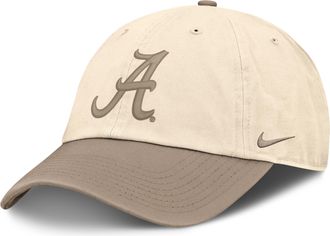 Nike Alabama Natural Club Nike Mens College Adjustable Hat in Brown | NC010DTUABN-M4T