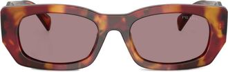 Prada tortoiseshell-effect sunglasses - women - Acetate - 53 - Brown