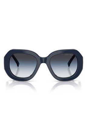 A|X Armani Exchange 51mm Gradient Square Sunglasses in Blue /Grey Blue Black at Nordstrom
