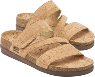 Mephisto Vegan Beige Sandaal voor Vrouwen - Dames - Sandalen - Beige - 42 EU - Leer - Schoenen