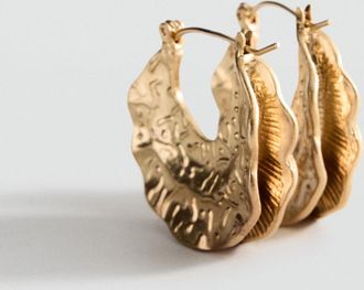 Mango Orecchini anelli testurizzati oro - Donna - Taglia unica - MANGO