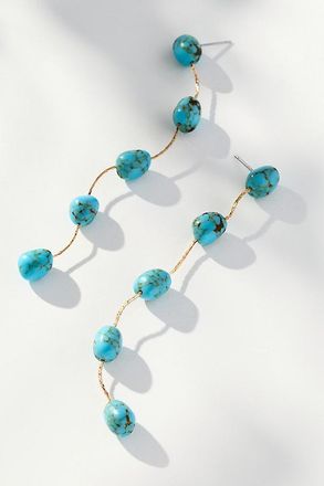 Ettika Dripping Turquoise Delicate Drop Earrings