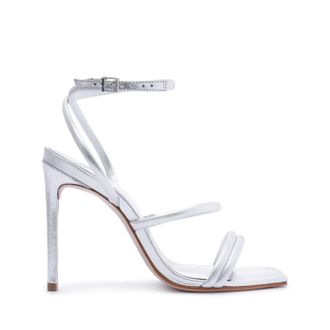 Schutz Womens Nylla Casual Leather Sandal In Off White