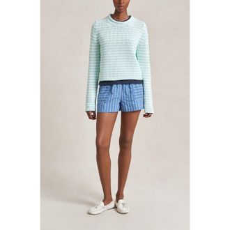 La Ligne Mini Marina Fine Stripe Sweater in Aqua/ivory at Nordstrom, Size X-Large