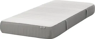 Beliani Beliani - Colch&oacute;n De Espuma Viscoel&aacute;stica Duro Con Funda Extra&iacute;ble De Poli&eacute;ster Blanco Y Gris 90 X 200 Cm Fancy