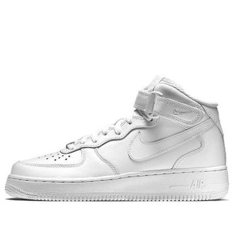 Nike (WMNS) Nike Air Force 1 Mid 07 Leather Triple White 366731-100