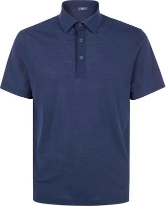 Herno Jersey Voile Crepe Short Sleeves Polo Shirt