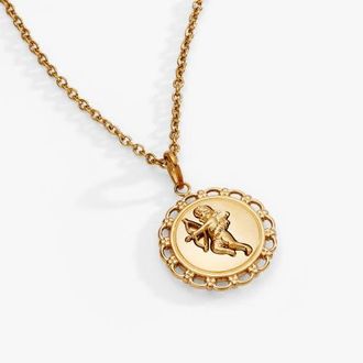 Alex and Ani Cupid Pendant Necklace in Gold at Nordstrom