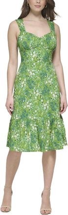 Kensie Printed Yoryu Chaffon Midi Dress