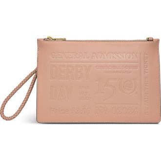 Radley London Kentucky Derby Zip Pouch in Dusty Rose at Nordstrom Rack