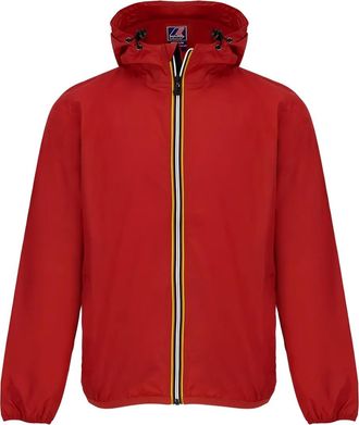 K-Way hooded zipped jacket - Red