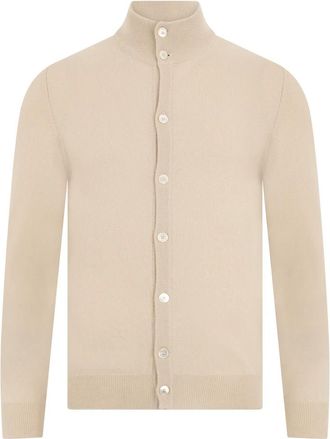 Fedeli Elegante Cardigan - Heren - Vesten - Beige - 3XL - Kasjmier - Truien & Vesten