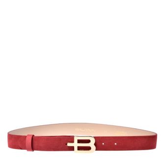 Baldinini Belts, female, Red, 95 CM, Red suede leather belt