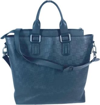 Louis Vuitton Pre-owned Damier Infini Tote Bag - Dames - Vintage Shopper - Zwart - ONE Size - Leer - Vintage