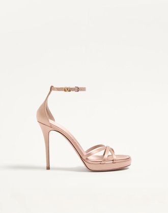 Valentino Garavani Valentino Garavani Eveninglam Satin Platform Sandal 120Mm Woman POUDRE 35.5