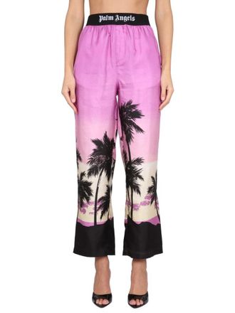 Palm Angels Pants With Sunset Print